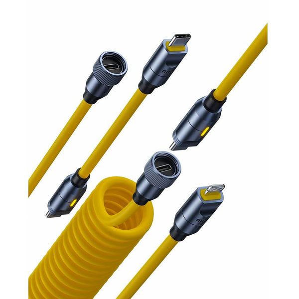 Set de Cabluri Incarcare si Date AOHi Future Creative, Certificat MFi, USB-C la Lightning, USB-C la USB-C, 240W, 2.4m