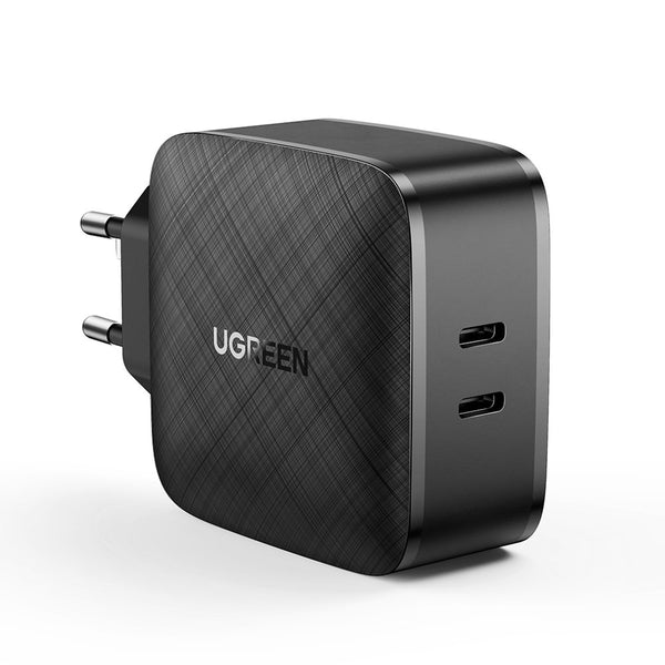 Incarcator de Retea UGREEN - 2 x USB-C, PD, GaN 66W, 3.3A - Negru