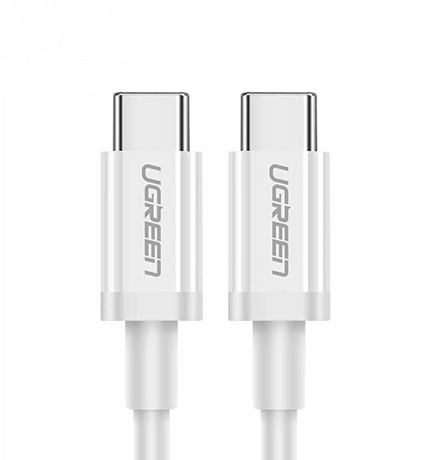 Cablu de Date UGREEN - USB-C la USB-C PD60W, 3A, 2m - Alb