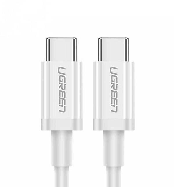 Cablu de Date UGREEN - USB-C la USB-C PD60W, 3A, 2m - Alb