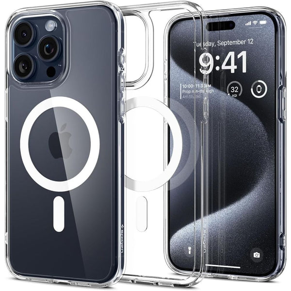 Husa de Protectie pentru iPhone SPIGEN ULTRA HYBRID MAG, Compatibila Magsafe, Full Cover, Magnetica, Incarcare Wireless