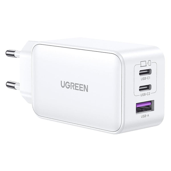 Incarcator de Retea UGREEN Nexode - 1 x USB-A, QC 3.0, 2 x USB-C, PD, GaN 65W, 3.25A - Alb