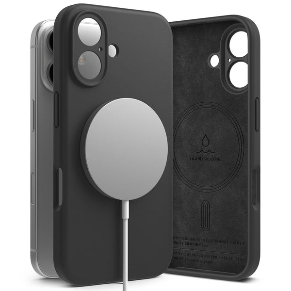 Husa de Protectie IPhone 16, RINGKE SILICONE MAGNETIC MAGSAFE, Full Cover, Magnetica, Incarcare Wireless