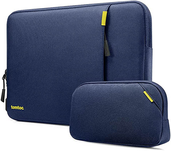 Husă Laptop 13'' MacBook Pro / Air si Geanta Accesorii Tomtoc Sleeve Kit, Albastru