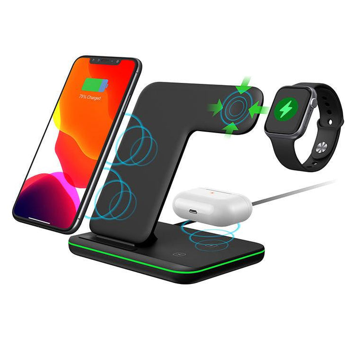 Stand Incarcare Wireless 3 in 1 Fast Charge QI 15W - iFan.RO