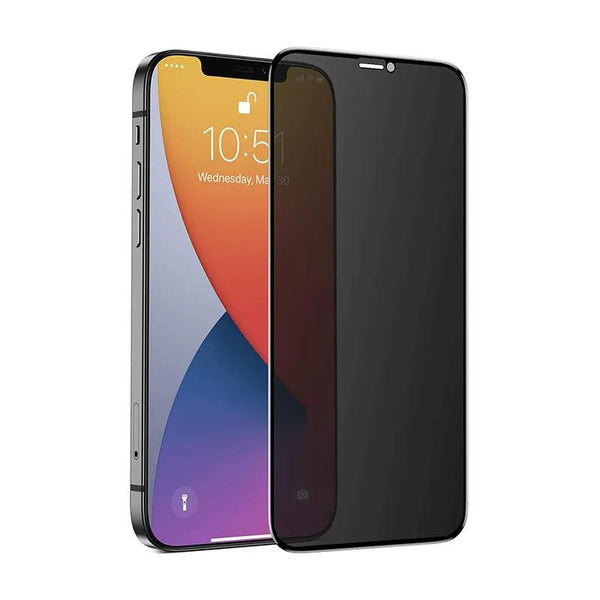 Folie Protecție Ceramică Premium Privacy pentru iPhone 11, Anti Amprentă, Acoperire Totală Ecran, 2.5D, Hard Glass 9H, Negru Mat