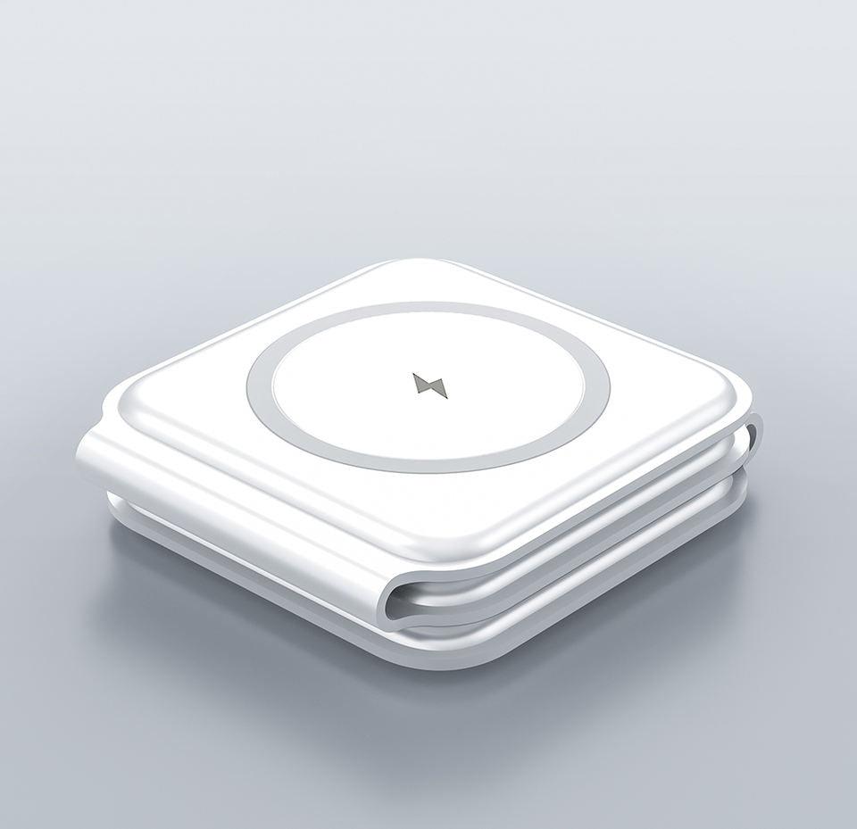 Incarcator Wireless 15W Pliabil 3 in 1 Compatibil Magsafe - iFan.RO