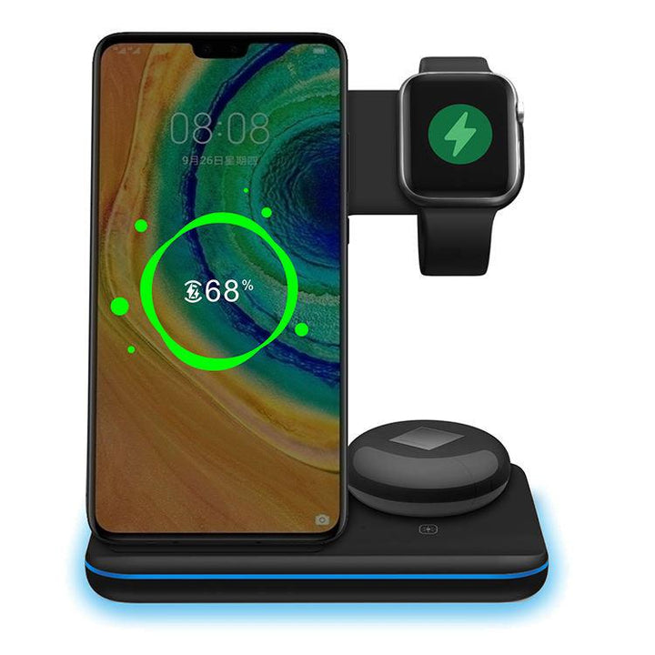 Stand Incarcare Wireless 3 in 1 Fast Charge QI 15W - iFan.RO