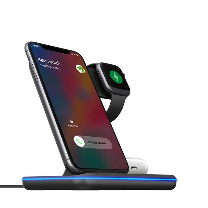 Stand Incarcare Wireless 3 in 1 Fast Charge QI 15W - iFan.RO