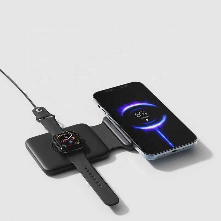 Incarcator Wireless 15W Portabil 3 in 1 Compatibil Magsafe - iFan.RO
