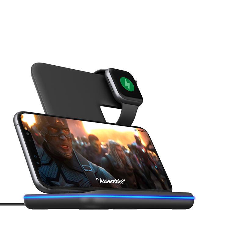 Stand Incarcare Wireless 3 in 1 Fast Charge QI 15W - iFan.RO