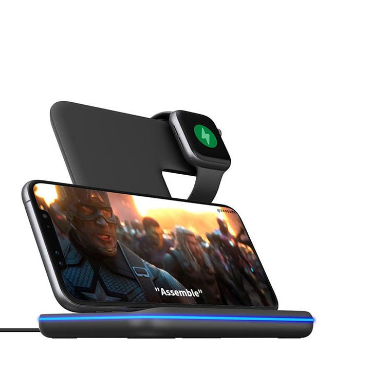Stand Incarcare Wireless 3 in 1 Fast Charge QI 15W - iFan.RO