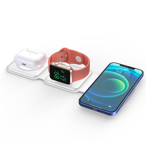 Incarcator Wireless 15W Pliabil 3 in 1 Compatibil Magsafe - iFan.RO