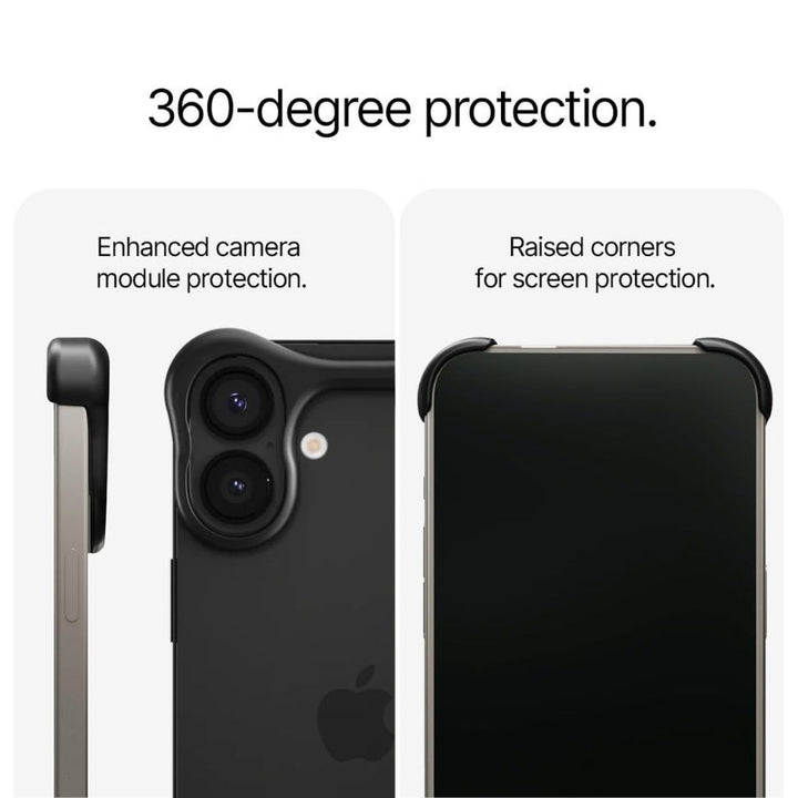Husa de protectie din aluminiu pentru iPhone 16, Arc Pulse, Tip Bumper, Antisoc, Protectie Superioara