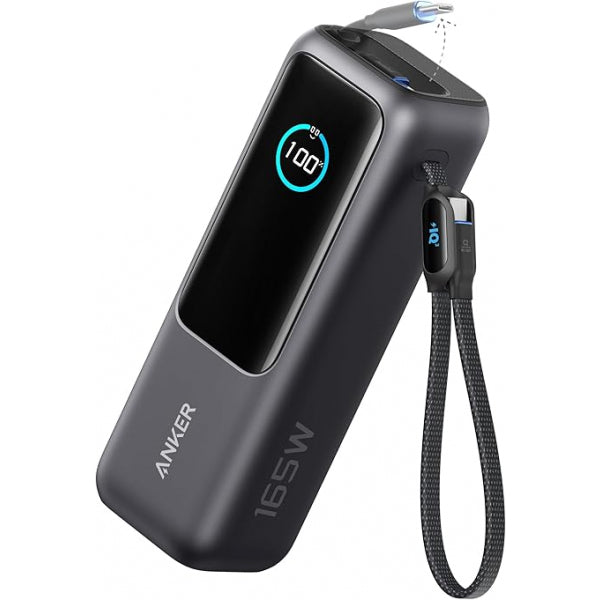Baterie Externa Anker, 25000mAh, 165W, QC + PD, 1 x USB-A - 3 x USB-C, Gri