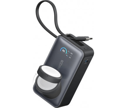 Baterie Externa Wireless Anker MagGo, 10000mAh, 35W, PD + QI, 1 x QI - 2 x USB-C, Neagra