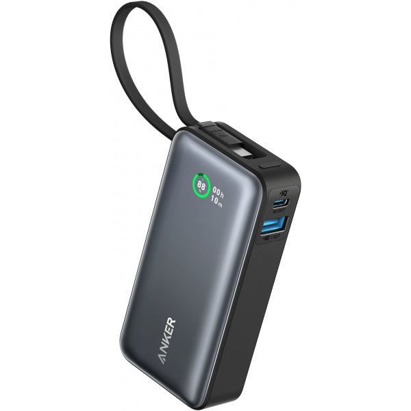 Baterie Externa Anker Nano, 10000mAh, 30W, QC + PD, 1 x USB-A - 2 x USB-C, Neagra