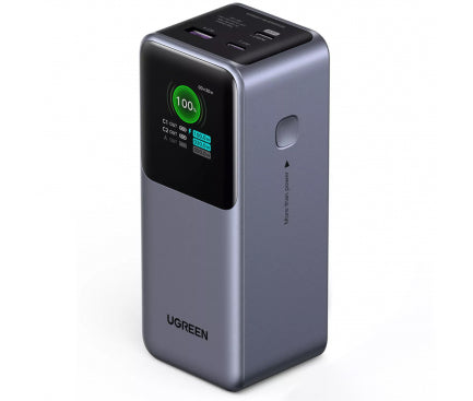 Baterie Externa UGREEN PB721, 20000mAh, 130W, QC + PD, 1 x USB-A - 2 x USB-C, Gri
