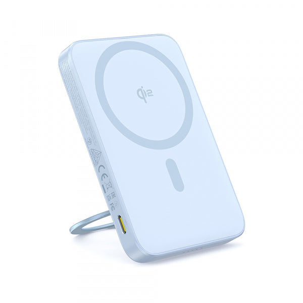 Baterie Externa Wireless Baseus PicoGo, 5000mAh, 20W, PD + FQI, 1 x QI - 1 x USB-C, Albastra