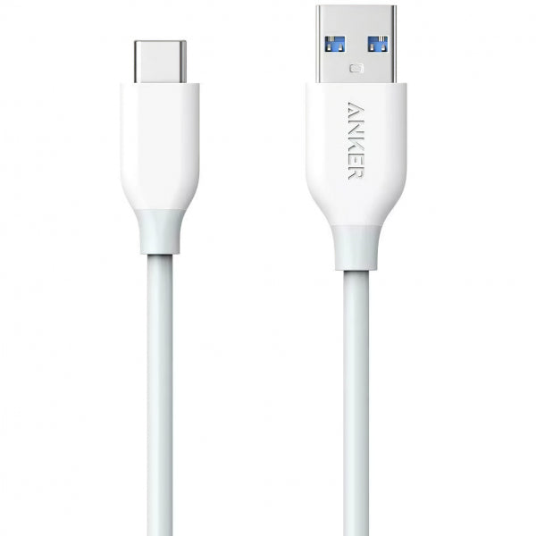 Cablu Date si Incarcare USB-A - USB-C Anker PowerLine, 18W, 0.9m, Alb