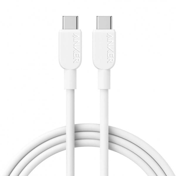 Cablu Date si Incarcare USB-C - USB-C Anker 310, 240W, 0.9m, Alb
