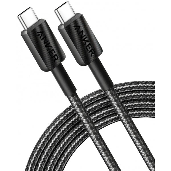 Cablu Date si Incarcare USB-C - USB-C Anker 310, 240W, 0.9m, Negru