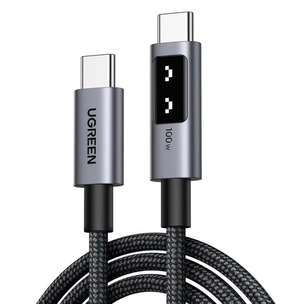 Cablu Date si Incarcare USB-C - USB-C UGREEN L509, 100W, 3m, Gri