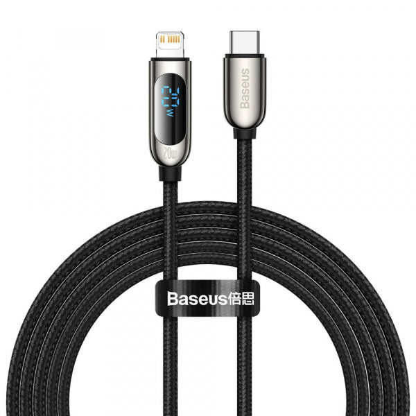 Cablu Date si Incarcare USB-C - Lightning Baseus Display Fast Charging, 20W, 2m, Negru