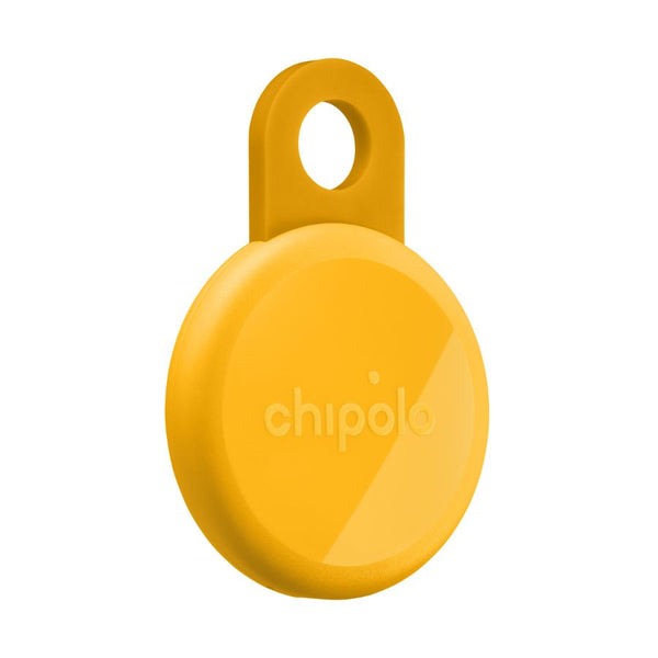 Localizator Bluetooth Chipolo LOOP, Autonomie 6 luni, Reincarcabil, Compatibil Apple si Android, Galben