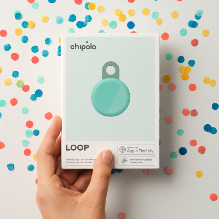 Localizator Bluetooth Chipolo LOOP, Autonomie 6 luni, Reincarcabil, Compatibil Apple si Android