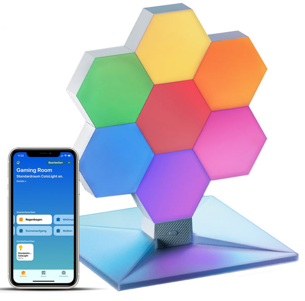 Lumina Decorativa Smart WI-FI Cololight PLUS, Statie de Baza cu 7 Module, Compatibil HomeKit