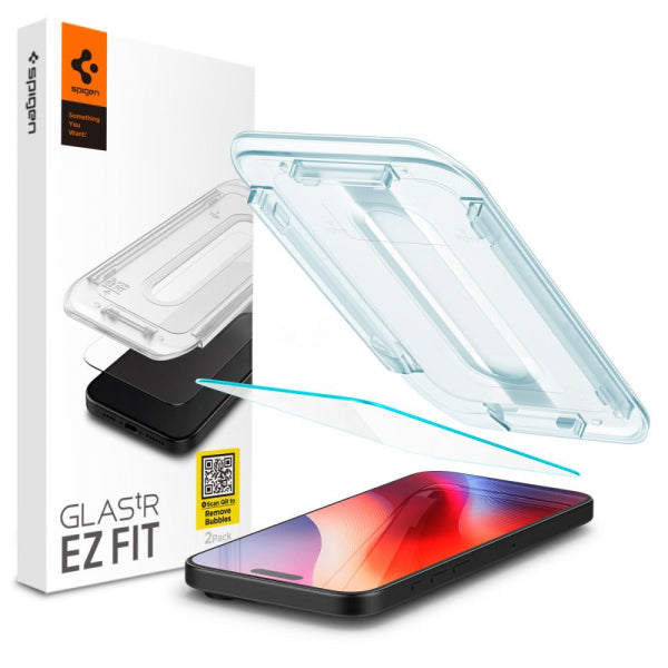 Folie de protectie Ecran Spigen GlastR EZ FIT pentru Apple iPhone 16 Pro Max, Sticla Securizata, Full Glue