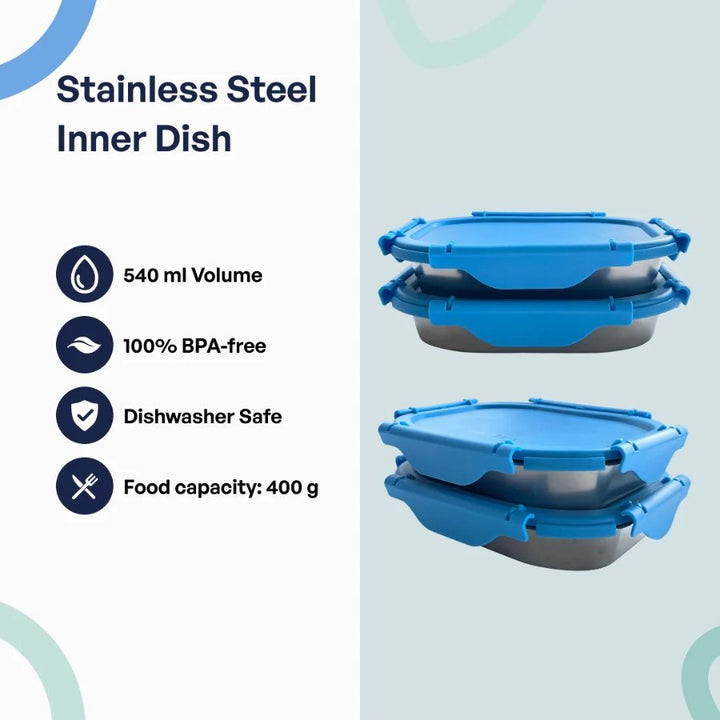 Cutie Inteligentă Pentru Prânz, Faitron HeatsBox GO Light, Temperatură Reglabilă, Baterie alimentare incorporată, Control prin aplicatie