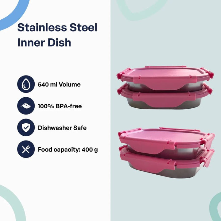 Cutie Inteligentă Pentru Prânz, Faitron HeatsBox GO Light, Temperatură Reglabilă, Baterie alimentare incorporată, Control prin aplicatie