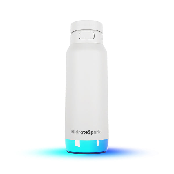 HidrateSpark PRO 2, Sticlă Smart, Aplicație Mobilă și Monitorizare Hidratare, BPA Free, 950 ml, Alb