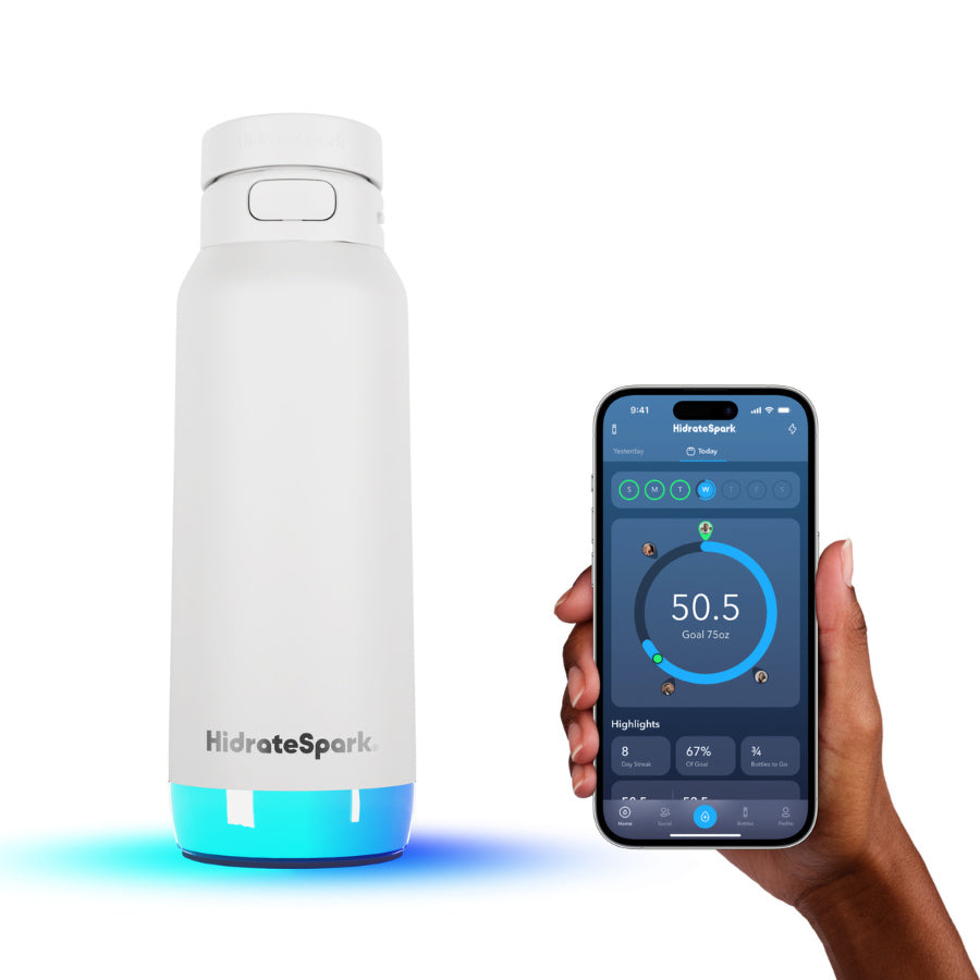 HidrateSpark PRO 2, Sticlă Smart, Aplicație Mobilă și Monitorizare