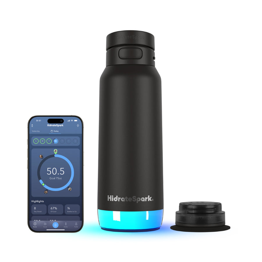 HidrateSpark PRO 2, Sticlă Smart, Aplicație Mobilă și Monitorizare