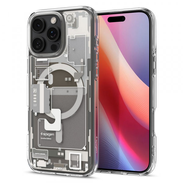 Husa MagSafe pentru Apple iPhone 16 Pro Max, Spigen, Ultra Hybrid Zero One, Gri