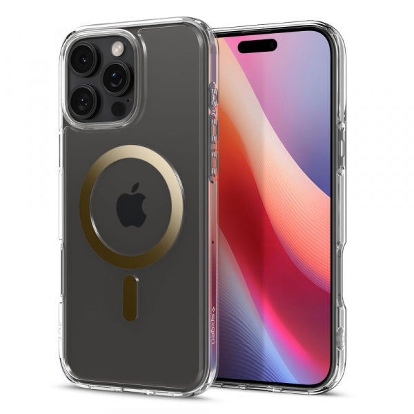 Husa MagSafe pentru Apple iPhone 16 Pro Max, Spigen, Ultra Hybrid, Aurie