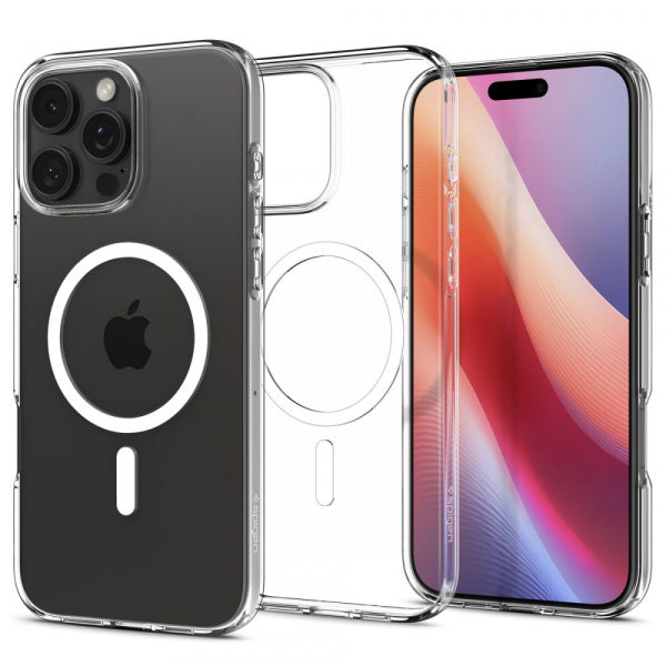 Husa MagSafe pentru Apple iPhone 16 Pro, Spigen, Liquid Crystal, Transparenta