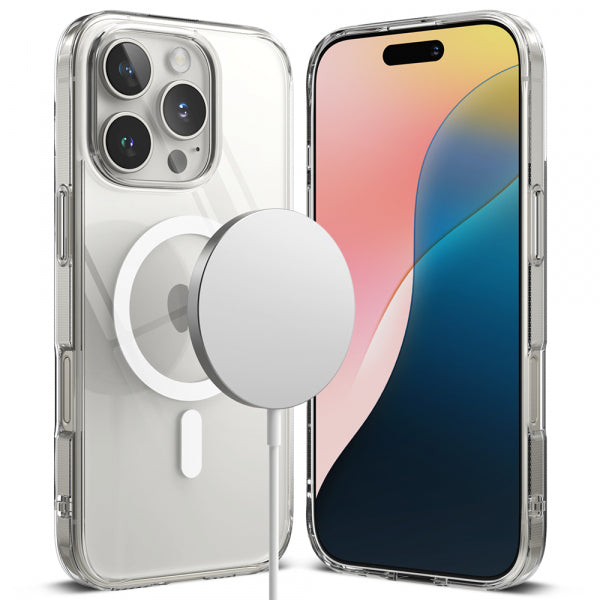 Husa MagSafe pentru Apple iPhone 16 Pro Max, Ringke, Fusion, Transparenta