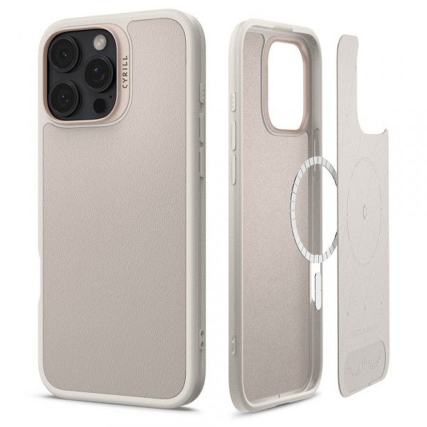 Husa MagSafe pentru Apple iPhone 16 Pro Max, Spigen, Cyrill Kajuk, Crem