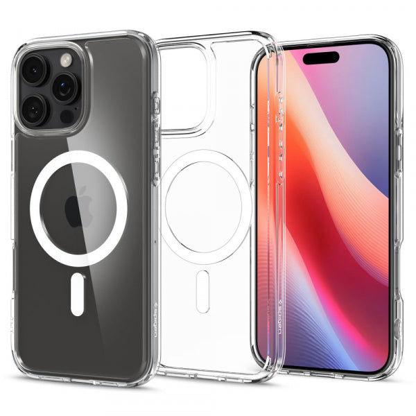 Husa MagSafe pentru Apple iPhone 16 Pro, Spigen, Ultra Hybrid, Alba