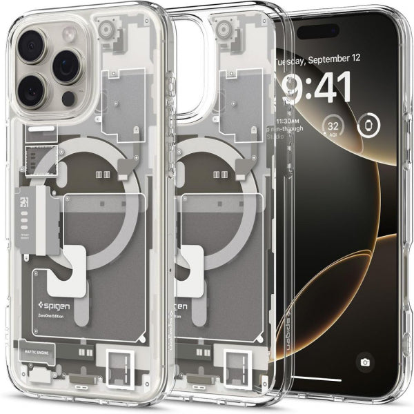 Husa MagSafe pentru Apple iPhone 16 Pro, Spigen, Ultra Hybrid Zero One, Bej