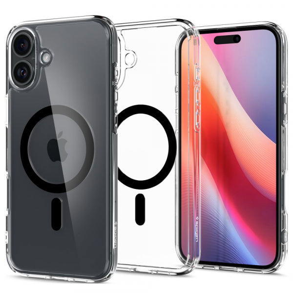 Husa MagSafe pentru Apple iPhone 16, Spigen, Ultra Hybrid, Neagra