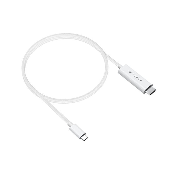 Cablu Video USB-C HDMI Hyper®, 4K 60hz, USB-C la HDMI, Lungime 2.5 Metri, Alb
