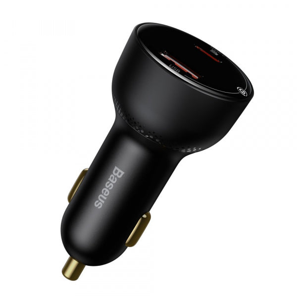 Incarcator Auto Baseus Superme, 100W, 5A, 1 x USB-A - 1 x USB-C, Negru