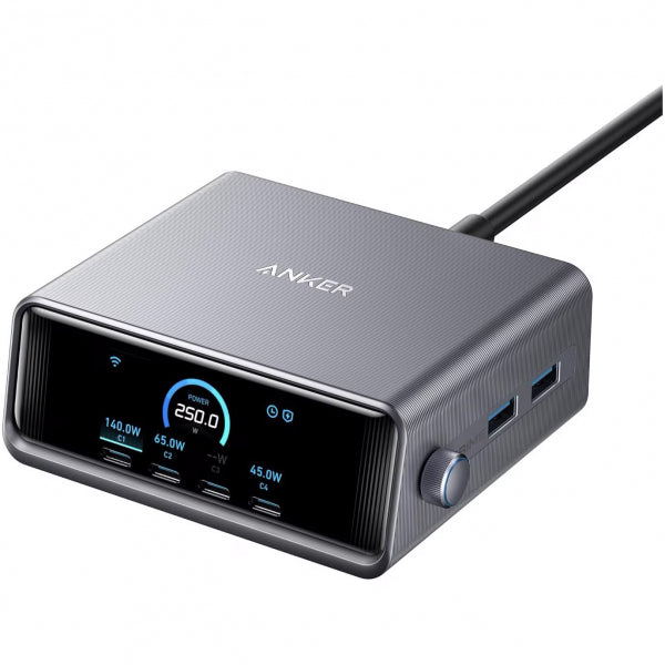 Incarcator Statie Anker Prime, 250W, 2 x USB-A - 4 x USB-C, Negru