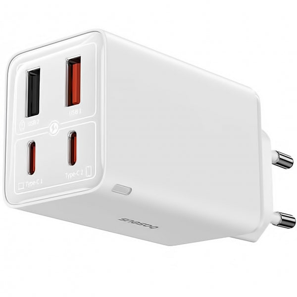 Incarcator Retea Cu Cablu USB-C Baseus GaN6 Pro, 100W, 3.25A, 2 x USB-A - 2 x USB-C, Alb