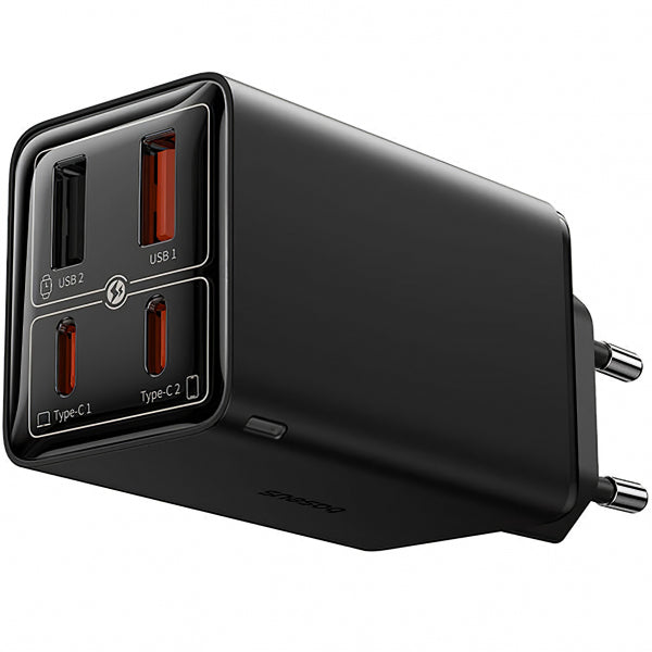 Incarcator Retea Cu Cablu USB-C Baseus GaN6 Pro, 100W, 3.25A, 2 x USB-A - 2 x USB-C, Negru